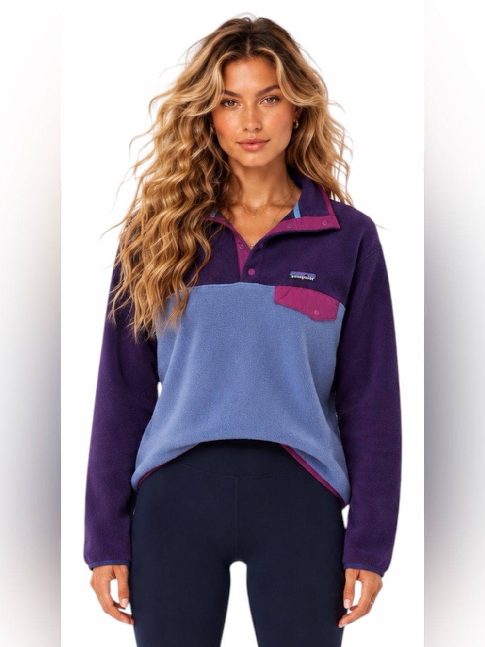Patagonia – Lightweight Synchilla Snap-T Fleece Pullover – Purple Blue – Sz. L